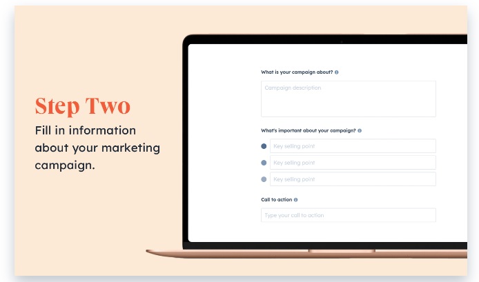 HubSpot AI - Asistente de campañas - paso 2
